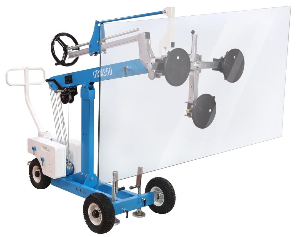 Glass Lifting & Handling Equipment: Vacuum lifters, glass robots, trolleys, and carriers for commercial glazing.
