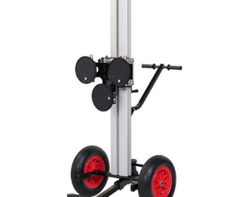 GT1 Glass Trolley with rink glass panel loaded